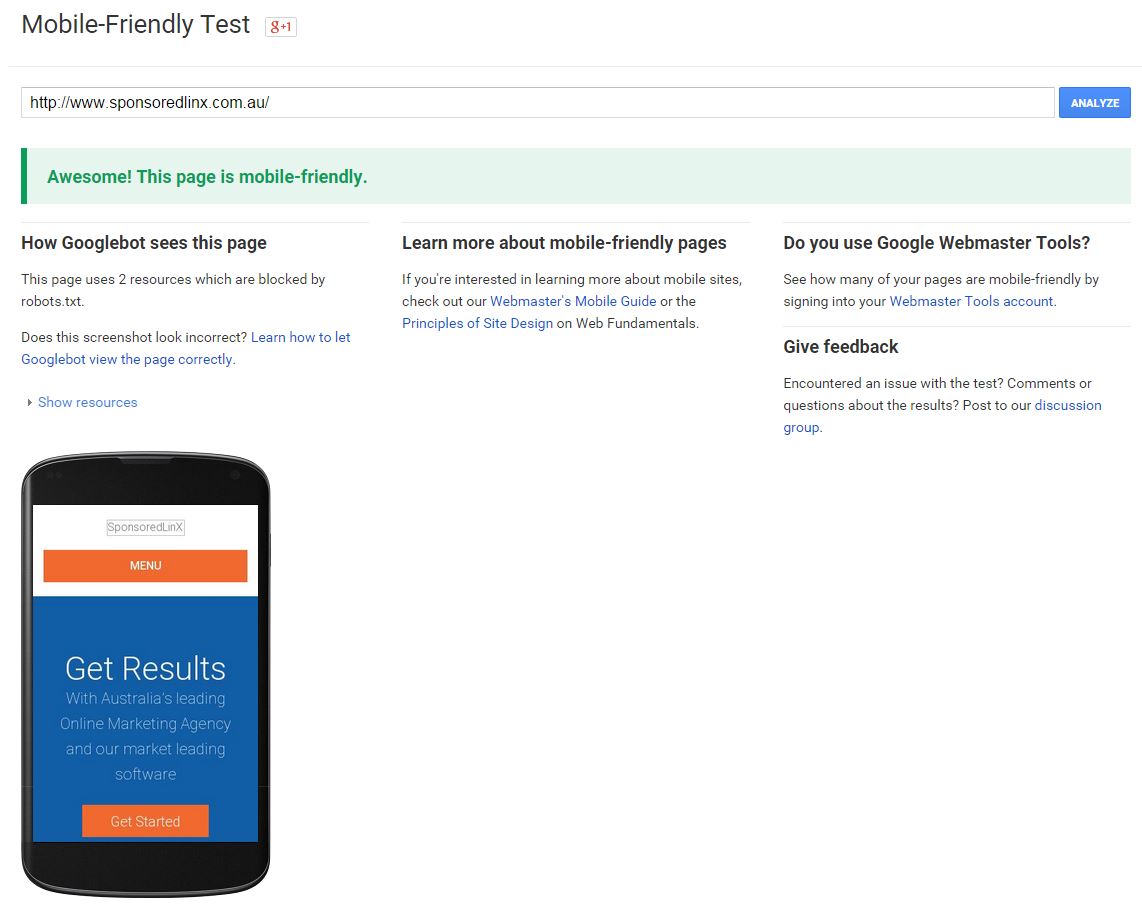 Good mobile responsive website example