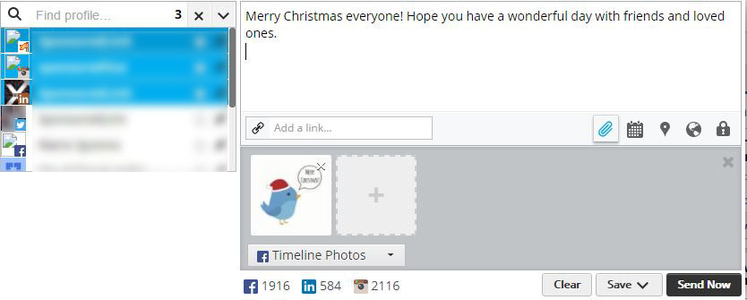 schedule christmas hootsuite posts